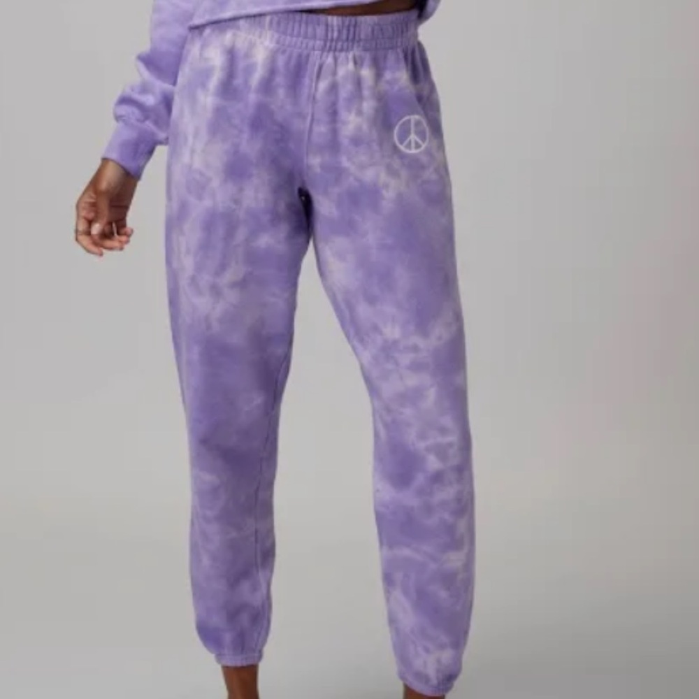 Spiritual Gangster Women's Crystal Dye Terry Boyfriend Sweatpants
